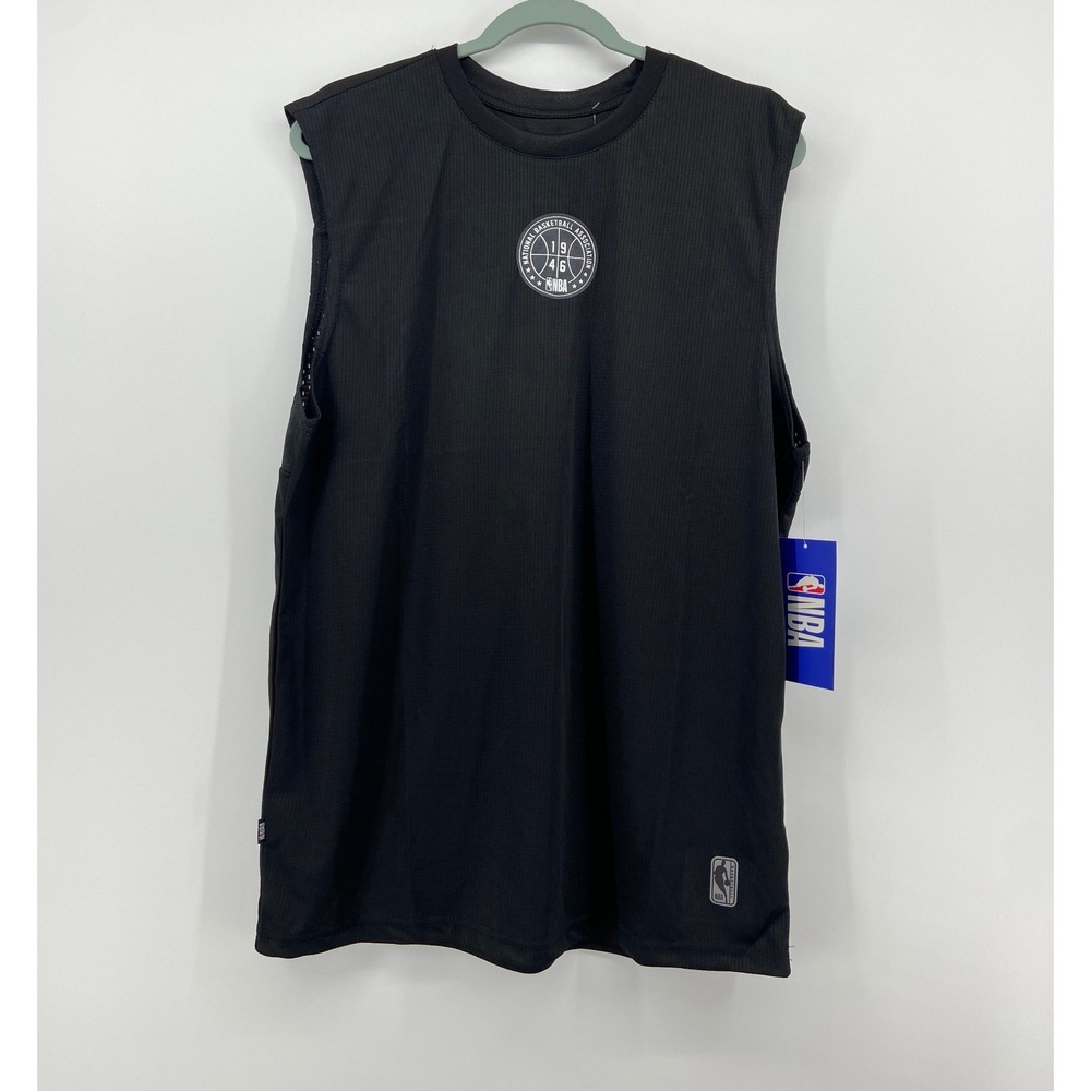 NBA Mens Black Muscle Tank Top Sleeveless Basketball Shirt ZXMJ243S Large